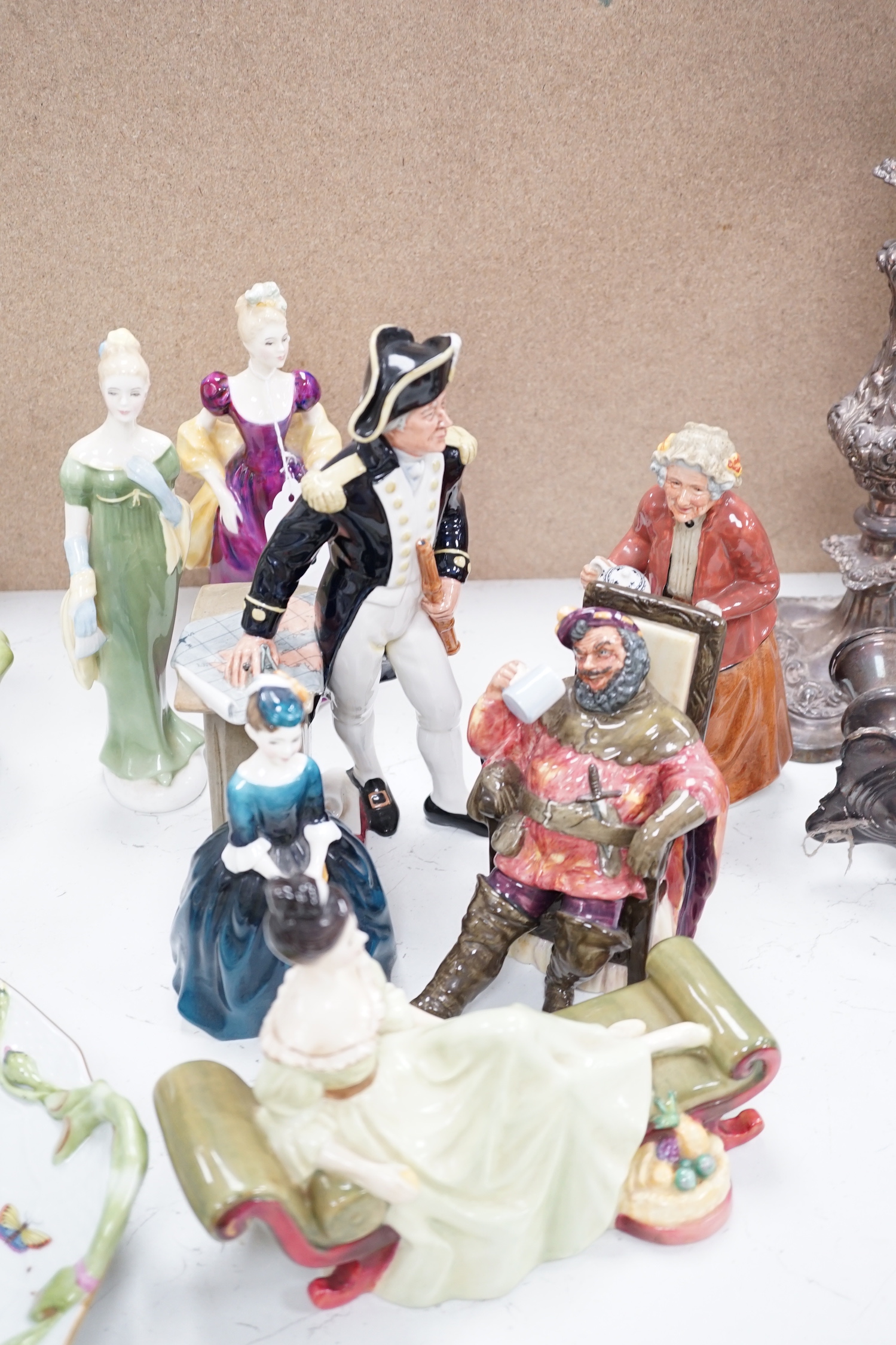 Ten Doulton porcelain figurines